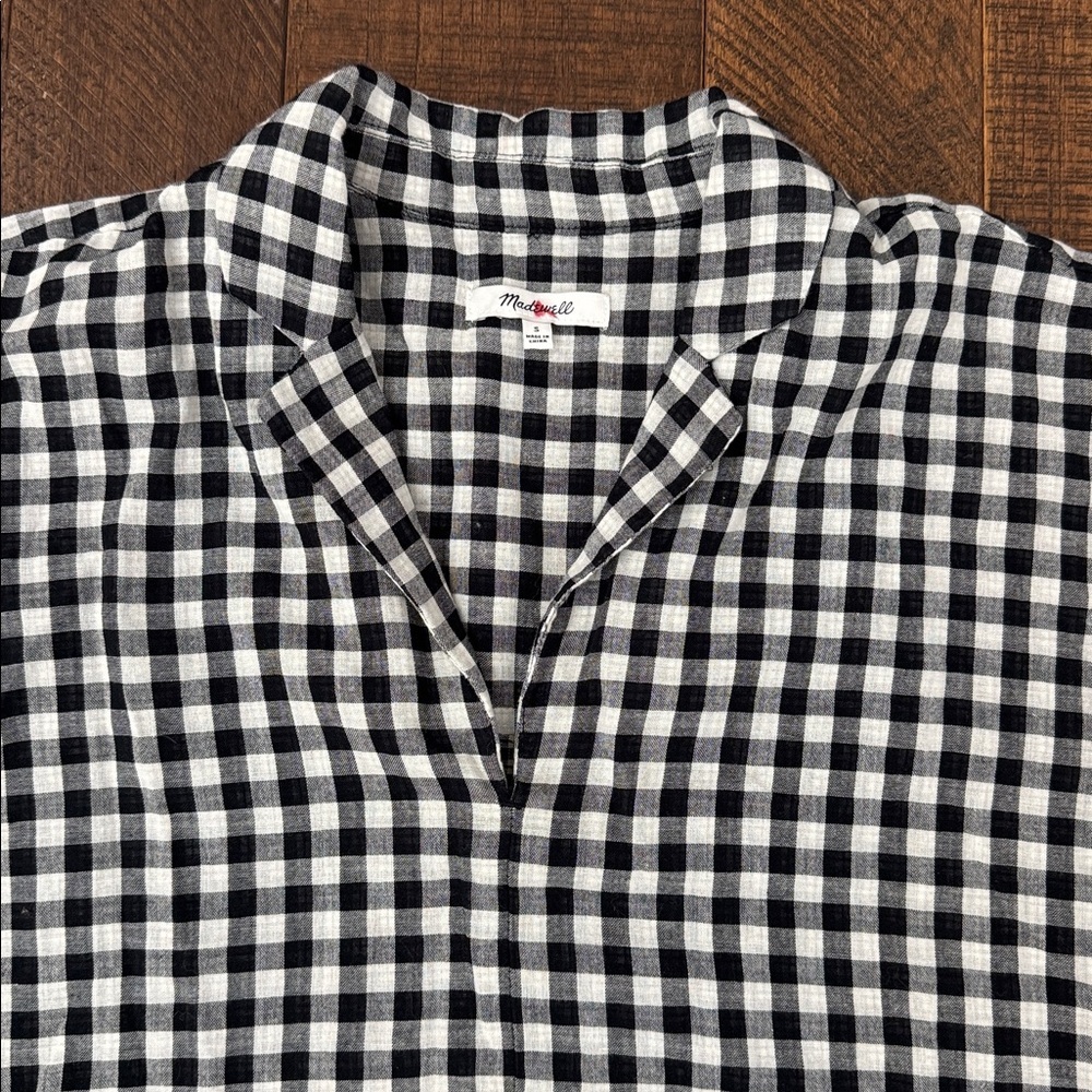 Madewell Swenson Popover Shirt in Double-Faced Gingham - Picture 6 of 10